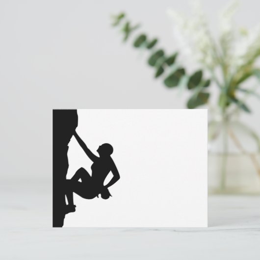 Rock Climate Silhouette Briefkaart (Staand voorkant)