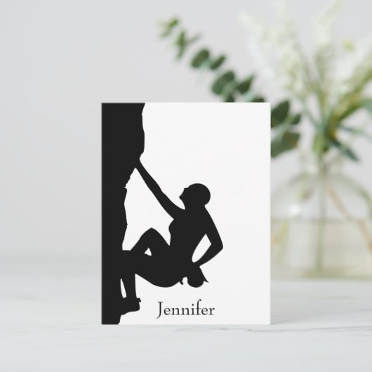 Rock Climate Silhouette Briefkaart (Staand voorkant)