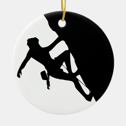 Rock Climate Silhouette Keramisch Ornament (Voorkant)
