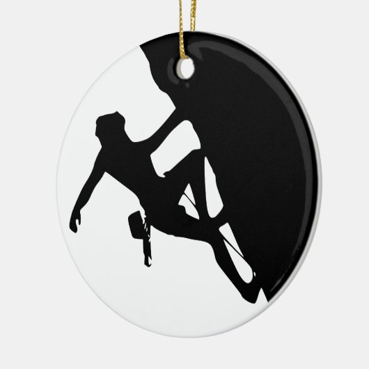 Rock Climate Silhouette Keramisch Ornament (Links)