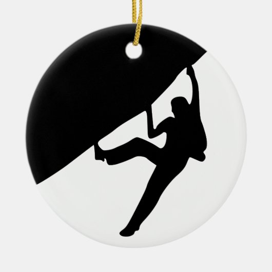 Rock Climate Silhouette Keramisch Ornament (Voorkant)