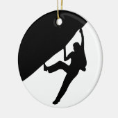 Rock Climate Silhouette Keramisch Ornament (Links)