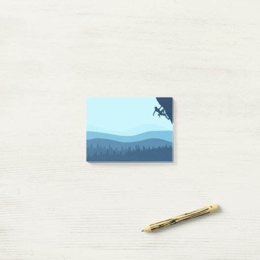 Rock Climate Silhouette Post-it® Notes (Op bureau)