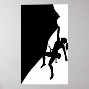 Rock Climate Silhouette Poster