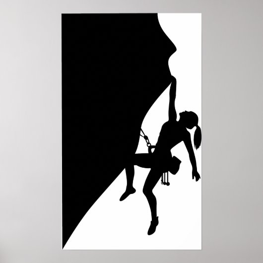 Rock Climate Silhouette Poster (Voorkant)