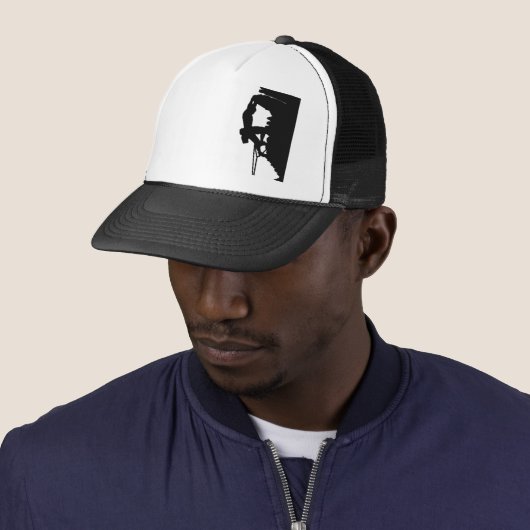 Rock climate Trucker Hat Pet (In situ)