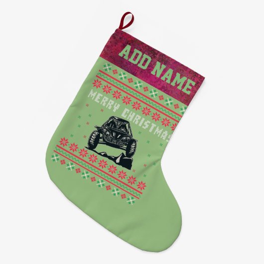 Rock climate Ugly KerstSweater Grote Kerstsok (Voorkant (Hangend))