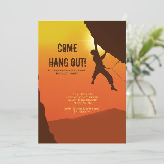 Rock Climate Uitnodiging (Staand voorkant)