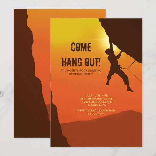 Rock Climate Uitnodiging (Voorkant / Achterkant)