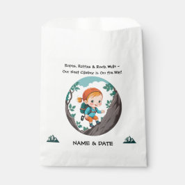 Rock Climber Adventure Theme Girl Baby Napkin Bedankzakje
