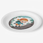 Rock Climber Adventure Theme Girl Baby Papieren Bordje (Gekanteld)