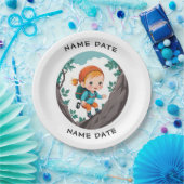 Rock Climber Adventure Theme Girl Baby Papieren Bordje (Feest)