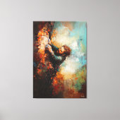 Rock Climber Art - Abstracte avontuurlijke sporten Canvas Afdruk (Voorkant)