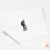 Rock Climber Bouldering Square Sticker (Envelop)