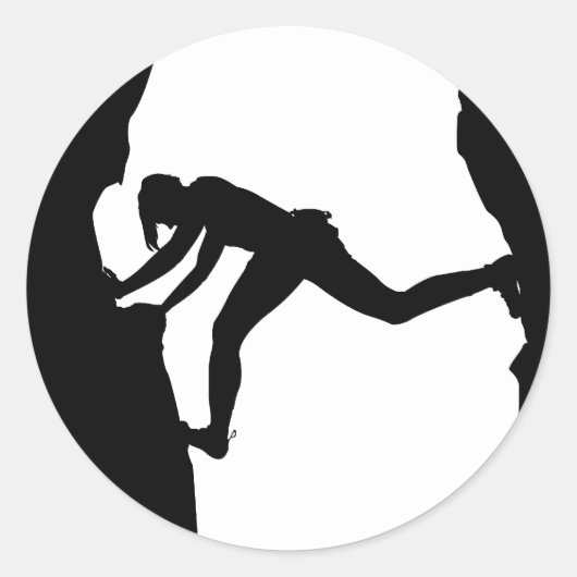 Rock Climber Bouldering Sticker (Voorkant)