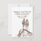 Rock Climber Bruiloft Save the Date (Voorkant)