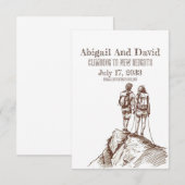 Rock Climber Bruiloft Save the Date (Voorkant / Achterkant)