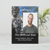 Rock Climber Celebration of Life Service Kaart (Staand voorkant)