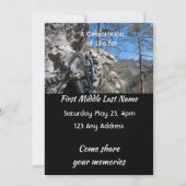 Rock Climber Celebration of Life Service Kaart (Achterkant)