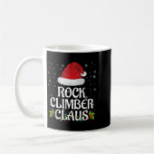 Rock Climber Claus Christmas Lights Pajama Family  Koffiemok (Links)
