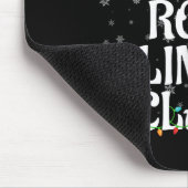 Rock Climber Claus Christmas Lights Pajama Family  Muismat (Hoek)