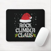 Rock Climber Claus Christmas Lights Pajama Family  Muismat (Met muis)