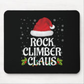 Rock Climber Claus Christmas Lights Pajama Family  Muismat (Voorkant)