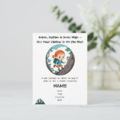 Rock Climber Girl Baby shower Uitnodiging (Staand voorkant)