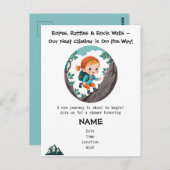 Rock Climber Girl Baby shower Uitnodiging (Voorkant / Achterkant)