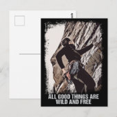 Rock Climber Motto  Grunge bergtop Briefkaart (Voorkant / Achterkant)