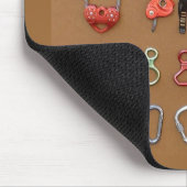 Rock Climber Mountaineering Gear Mousepad Muismat (Hoek)