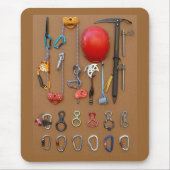 Rock Climber Mountaineering Gear Mousepad Muismat (Voorkant)