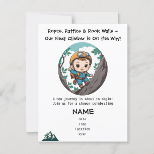 Rock Climber Outdoor Adventure Baby Boy Briefkaart
