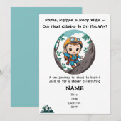 Rock Climber Outdoor Adventure Baby Boy Kaart (Voorkant / Achterkant)