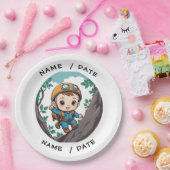 Rock Climber Outdoor Adventure Baby Boy Papieren Bordje (Feest)