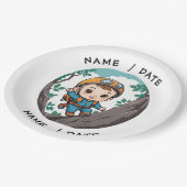 Rock Climber Outdoor Adventure Baby Boy Papieren Bordje (Gekanteld)