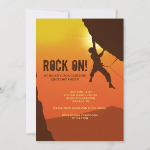 Rock Climber uitnodiging