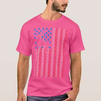 Rock Climbing Amerikaanse vlag bergen klimmer T-shirt