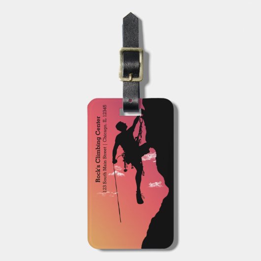Rock Climbing Bagagelabel (Voorkant verticaal)