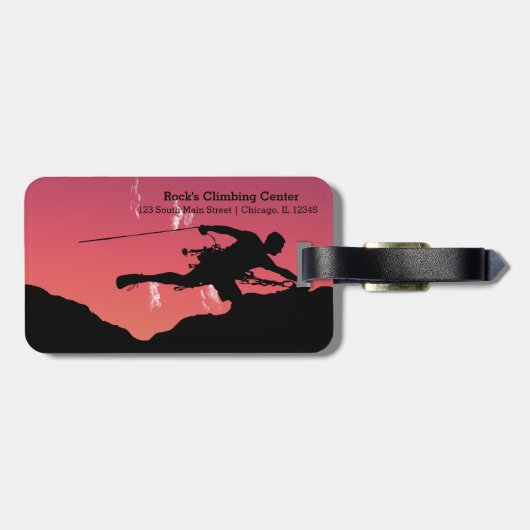 Rock Climbing Bagagelabel (Achterkant horizontaal)