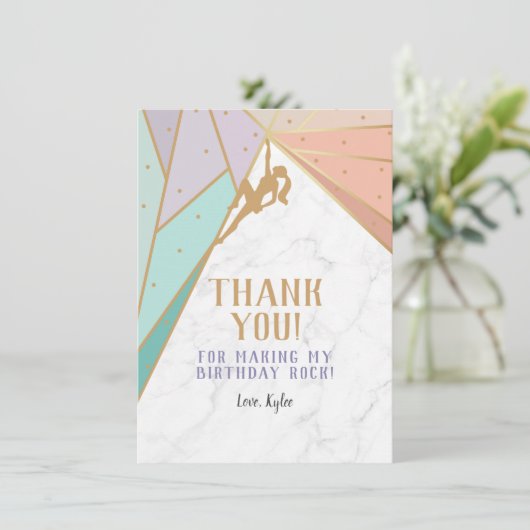 Rock Climbing Bedankkaart (Staand voorkant)