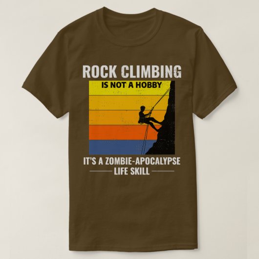 Rock Climbing Bouldering Climber Vintage Retro T-shirt (Design voorkant)