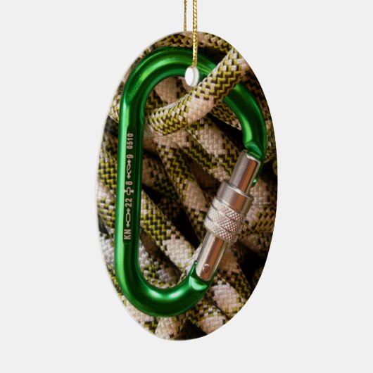 Rock Climbing , Carabiner, Rope, Summit Cross Keramisch Ornament (Rechts)