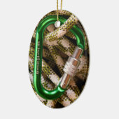 Rock Climbing , Carabiner, Rope, Summit Cross Keramisch Ornament (Links)