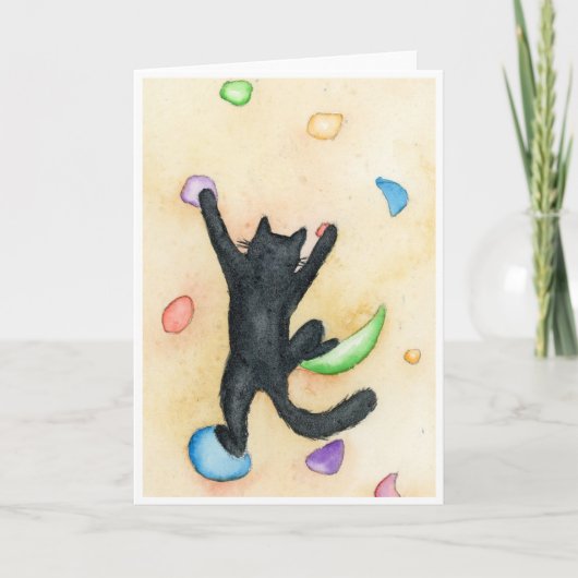 Rock Climbing Cat Kaart (Voorkant)