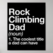Rock Climbing Dad Definition Fun Sports Poster (Voorkant)
