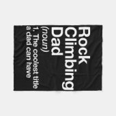 Rock Climbing Dad Definition Funny Sports  Fleece Deken (Voorkant (Horizontaal))