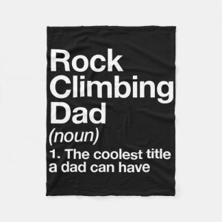 Rock Climbing Dad Definition Funny Sports  Fleece Deken