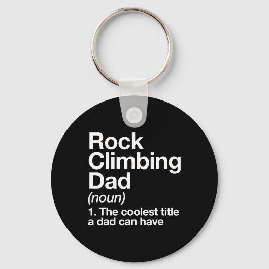 Rock Climbing Dad Definition Funny Sports  Sleutelhanger (Voorkant)