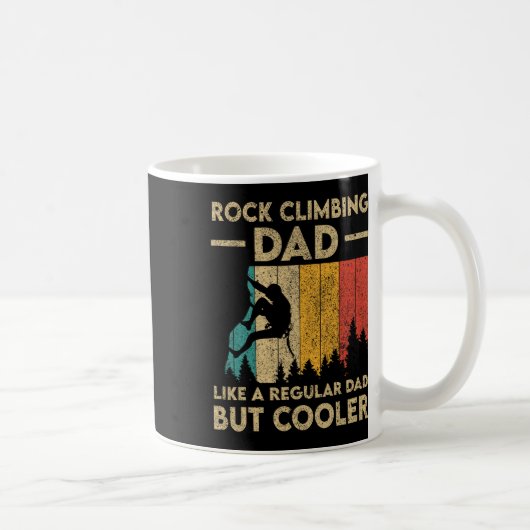 Rock Climbing Dad Vintage Funny Bouldering Design  Koffiemok (Rechts)